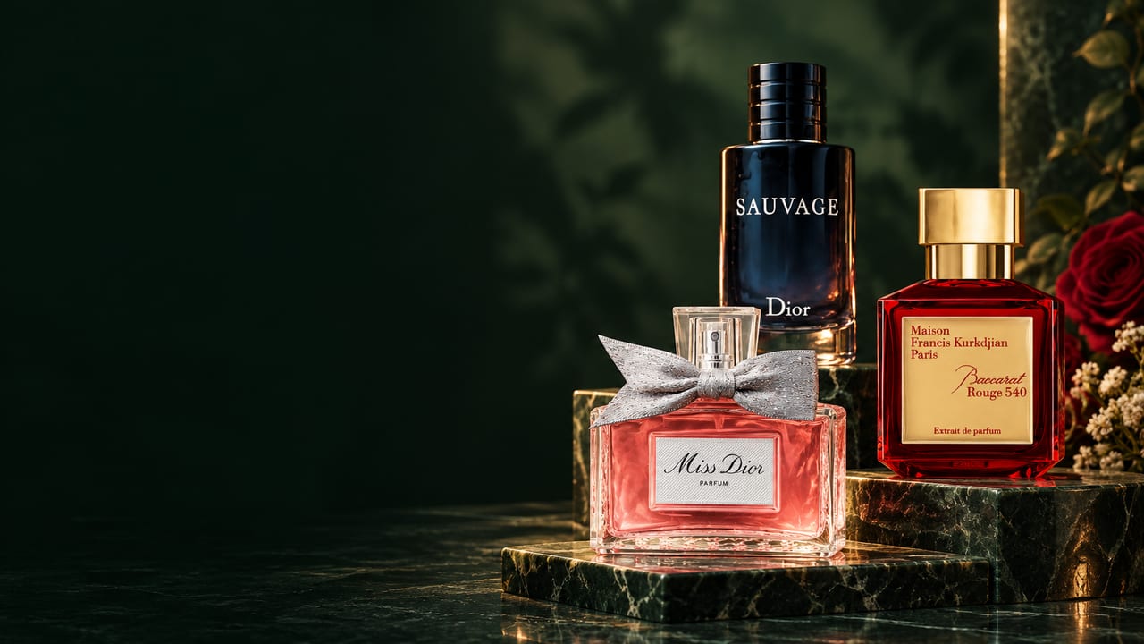 Miss Dior Parfum, Baccarat Rouge 540 Extrait de Parfum e Dior Sauvage da seleção da loja